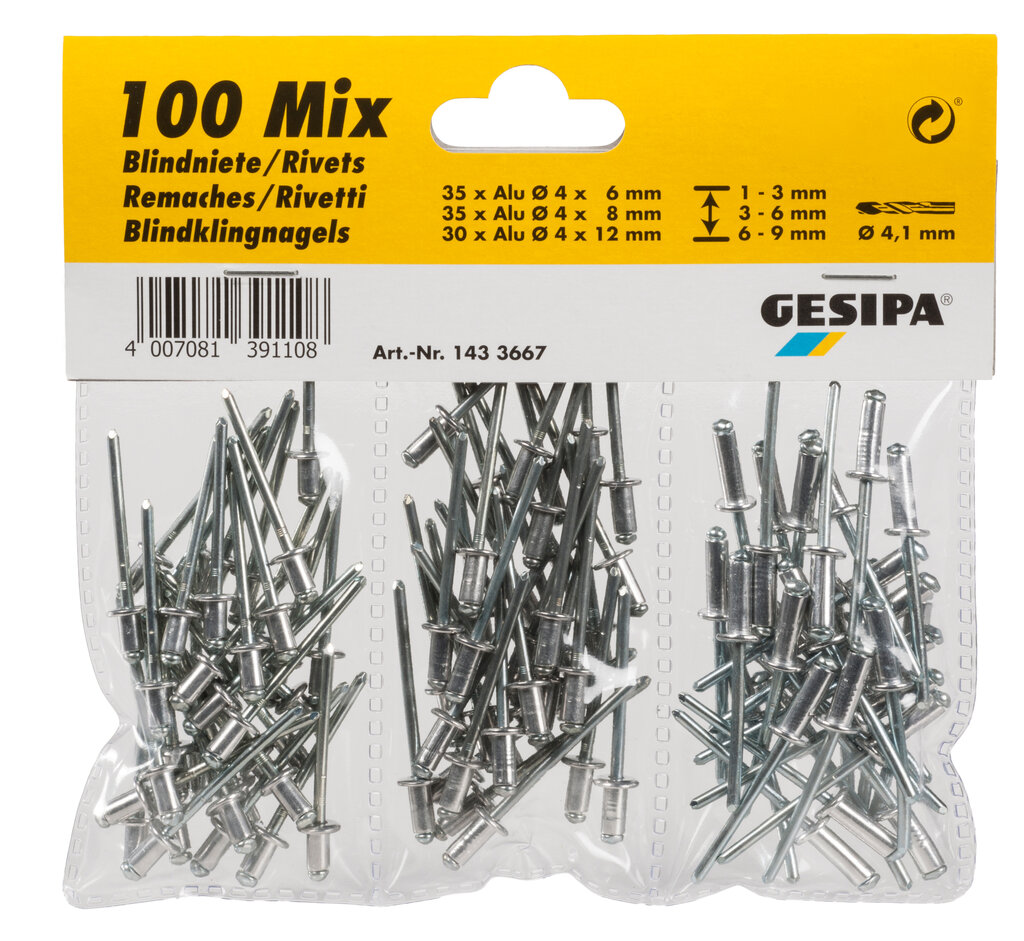 1,578-piece blind rivet set including drill bit | various materials GESIPA