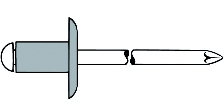 Standard rivets | alu/steel | large flange | 5 x 10 mm K14 - GESIPA